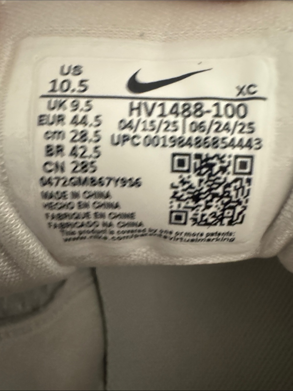 Nike Court Air Zoom Vapor 12 Hypersmash HC White Gold HV1488-100 Men's 10.5 - Picture 9 of 9
